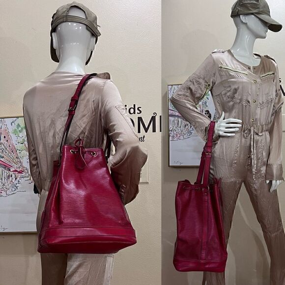 LOUIS VUITTON Epi Petit Noe. 80’s Vintage. Leather Bag EUC - Picture 9 of 14